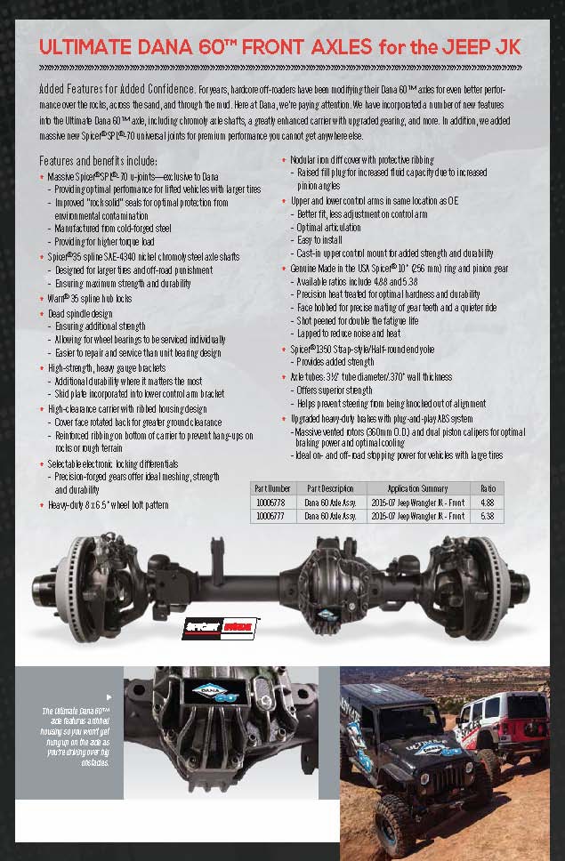 D・company！ THE ULTIMATE DANA 60 ASSEMBLY FRONT 4.88 RATIO - SP 10005778